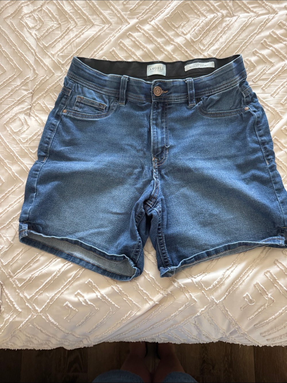 Angels Medium Wash Denim Shorts Sz 10
